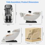 DOVRYTHEN Full Body Massage Chair, Zero Gravity Shiatsu Recliner with Heating, Foot Rollers, Bluetooth Speaker & Smart Body Scan (White)