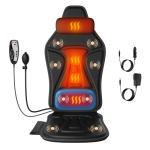 comrelax Back Massager for Chair with Heat, Massage Chair Pad with Lumbar Support & Vibration, Seat Massager for Seniors, Office Workers & Family, Fatigue & Pain Relief in Office, Home & Travel