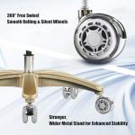 Leather Office Chair with Footrest, High-Back Executive Desk Chair with Adjustable Air Lumbar Support, Massage Luxury Chair, Rocking Recliner, 360° Swivel, Silent Wheels, Height Adjustment,Beige