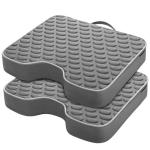 Stadium Seat Cushions - Portable Bleacher Cushions with 2.5" Extra Thick High-Density Foam and Massage Dots, Fashion Outdoor Seat Cushions for Sports Events, Travel, Camping, Chairs - 2 Pack