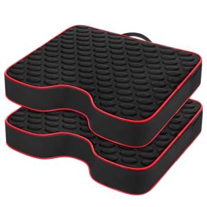 Stadium Seat Cushions - Portable Bleacher Cushions with 2.5" Extra Thick High-Density Foam and Massage Dots, Fashion Outdoor Seat Cushions for Sports Events, Travel, Camping, Chairs - 2 Pack