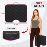 Stadium Seat Cushions - Portable Bleacher Cushions with 2.5" Extra Thick High-Density Foam and Massage Dots, Fashion Outdoor Seat Cushions for Sports Events, Travel, Camping, Chairs - 2 Pack