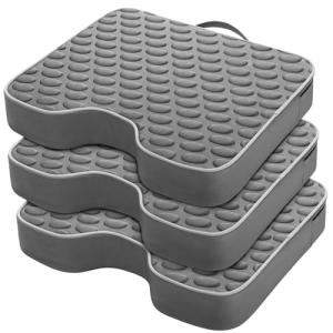 Stadium Seat Cushions - Portable Bleacher Cushions with 2.5" Extra Thick High-Density Foam and Massage Dots, Fashion Outdoor Seat Cushions for Sports Events, Travel, Camping, Chairs - 3 Pack