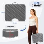 Stadium Seat Cushions - Portable Bleacher Cushions with 2.5" Extra Thick High-Density Foam and Massage Dots, Fashion Outdoor Seat Cushions for Sports Events, Travel, Camping, Chairs - 3 Pack
