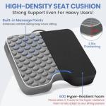 Stadium Seat Cushions - Portable Bleacher Cushions with 2.5" Extra Thick High-Density Foam and Massage Dots, Fashion Outdoor Seat Cushions for Sports Events, Travel, Camping, Chairs - 3 Pack