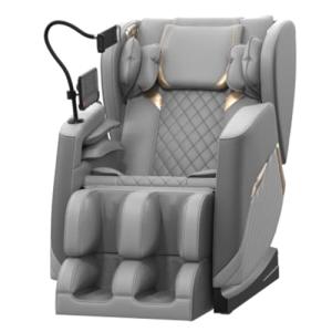 Srfzluxy Luxury Full Body Electric Massage Chair, Zero Gravity Recliner with Quilted Backrest, Heat Therapy and Rolling Massage, Gray