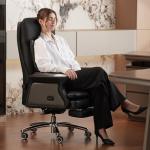 Kinnls Winston Leather Heated Massage Office Chair