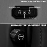 Kinnls Winston Leather Heated Massage Office Chair