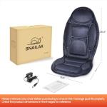 Snailax Heated Vibration Back Massager Seat Cushion