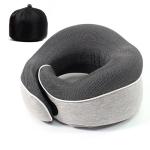 SOMANOVA Massage Chair-Specific Cervical vertebrae Support Pillow for naps, 100% Memory Foam, 360-degree Wraparound Neck, Suitable for Office, Travel, and Flight, Cool Fabric, Removable and Washable