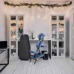 MASTER HEALTH PRODUCT Professional Lightweight Portable Massage Chair-Folding Foldable Aluminum Adjustable Tattoo Chair with Wheeled Carrying Case, Aluminum (Pro Chair)