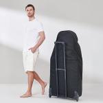 MASTER HEALTH PRODUCT Professional Lightweight Portable Massage Chair-Folding Foldable Aluminum Adjustable Tattoo Chair with Wheeled Carrying Case, Aluminum (Pro Chair)