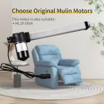 Mulin Power Recliner Motor Replacement with Cord Model ML19-095 ML19-095A Linear Actuator for Sofa Lift Chair Couch Massage Seat Bed