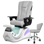 Spa Nail Equipment LLC Dolphin Pedicure Chair with Massage, Built-in Remote, Overflow Protection, Acetone-Resistant Leather