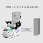 Spa Nail Equipment LLC Dolphin Pedicure Chair with Massage, Built-in Remote, Overflow Protection, Acetone-Resistant Leather
