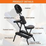 Massage Chair Portable, 4 Inches Thickness Sponge Tattoo Chair, Small Traveling Tattoo Chair, Portable Pregnancy Massage, Portable Massage Chair Tattoo Spa Free Carry Case for Tattoo/Beauty Salon/SPA