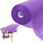 Buryeah 1 Roll 50 Pieces Disposable Non Woven Bed Sheets Massage Table Sheets Lash Bed Cover for Spa, Tattoo, Beauty Salon, Hotels, 32 x 71 Inch(Purple)