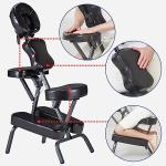 MASTER HEALTH PRODUCT Bedford Massage Chair Portable- Lightweight with Carrying Case- Height Adjustable Folding Massage Chair Face Cradle Salon SPA