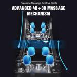 Alfine A688 Heaven Duet Massage Chair-4D & 3D Dual-Mechanism Zero Gravity Recliner with Yoga Stretch and Electric Automatic Footrest Extension-Full Body Relaxation, 20 Modes, AI Voice Control (Black)