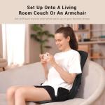 Mynt Black Acupressure Massage Chair Pad with 4 Deep Kneading Nodes, Shiatsu Back Massager for Chair with Heat, Heated Back Massage with a Cushion for Deep Tissue, Gift for Christmas