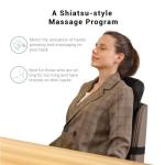 Mynt Black Acupressure Massage Chair Pad with 4 Deep Kneading Nodes, Shiatsu Back Massager for Chair with Heat, Heated Back Massage with a Cushion for Deep Tissue, Gift for Christmas