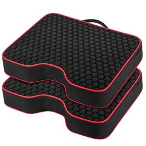 WIWODADI Stadium Seat Cushions 2 Pack - Portable Bleacher Cushions with 2.5" Extra Thick High-Density Foam and Massage Dots, Outdoor Fashion Seat Cushions for Sports Events, Travel, Camping, Chairs