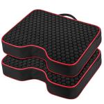 WIWODADI Stadium Seat Cushions 2 Pack - Portable Bleacher Cushions with 2.5" Extra Thick High-Density Foam and Massage Dots, Outdoor Fashion Seat Cushions for Sports Events, Travel, Camping, Chairs
