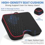 WIWODADI Stadium Seat Cushions 2 Pack - Portable Bleacher Cushions with 2.5" Extra Thick High-Density Foam and Massage Dots, Outdoor Fashion Seat Cushions for Sports Events, Travel, Camping, Chairs