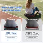 WIWODADI Stadium Seat Cushions 2 Pack - Portable Bleacher Cushions with 2.5" Extra Thick High-Density Foam and Massage Dots, Outdoor Fashion Seat Cushions for Sports Events, Travel, Camping, Chairs