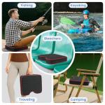 WIWODADI Stadium Seat Cushions 2 Pack - Portable Bleacher Cushions with 2.5" Extra Thick High-Density Foam and Massage Dots, Outdoor Fashion Seat Cushions for Sports Events, Travel, Camping, Chairs