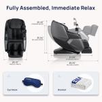 Lifevibe 3D Massage Chair Full Body Sonic Wave, SL-Track Zero Gravity Recliner with 25 Auto Modes, Smart Body Scan, Waist & Leg Heating, Extendable Footrest, Bluetooth, Black