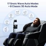 Lifevibe 3D Massage Chair Full Body Sonic Wave, SL-Track Zero Gravity Recliner with 25 Auto Modes, Smart Body Scan, Waist & Leg Heating, Extendable Footrest, Bluetooth, Black