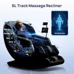 Lifevibe 3D Massage Chair Full Body Sonic Wave, SL-Track Zero Gravity Recliner with 25 Auto Modes, Smart Body Scan, Waist & Leg Heating, Extendable Footrest, Bluetooth, Black