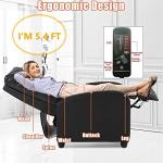 Kids Recliner Chair Leather Single Sofa Adjustable Lounge Chair Massage Gaming Home Theater Seating with Footrest Padded Headrest for Boys Girls Living Room Reading Chair, Black