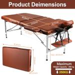 Portable 24" Folding Massage Table for Professionals