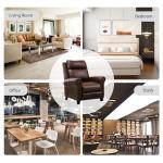 CANMOV Leather Pushback Recliner Chair, Classic and Traditional Push Back Recliner Chair with Rivet Decoration for Living Room, Adjustable Single Sofa, Brown