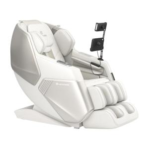 Lifevibe 3D Massage Chair Full Body VibroAcoustic Sonic Wave, SL-Track Zero Gravity Recliner with 25 Auto Modes, Smart Body Scan, Extendable Footrest, Reading Lamp, White