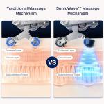 Lifevibe 3D Massage Chair Full Body VibroAcoustic Sonic Wave, SL-Track Zero Gravity Recliner with 25 Auto Modes, Smart Body Scan, Extendable Footrest, Reading Lamp, White