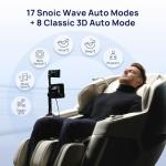 Lifevibe 3D Massage Chair Full Body VibroAcoustic Sonic Wave, SL-Track Zero Gravity Recliner with 25 Auto Modes, Smart Body Scan, Extendable Footrest, Reading Lamp, White