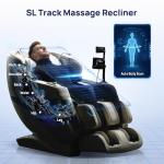 Lifevibe 3D Massage Chair Full Body VibroAcoustic Sonic Wave, SL-Track Zero Gravity Recliner with 25 Auto Modes, Smart Body Scan, Extendable Footrest, Reading Lamp, White