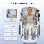 Lifevibe 3D Massage Chair Full Body VibroAcoustic Sonic Wave, SL-Track Zero Gravity Recliner with 25 Auto Modes, Smart Body Scan, Extendable Footrest, Reading Lamp, White