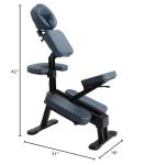 Master Massage Gymlane Portable Massage Chair-Ergonomically Designed with 2-Inch Foam Cushioning, Multiple Configurations, Supports up to 600lbs-Portable Tattoo Chair