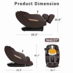 MYNTA 2025 Brown Full Body Shiatsu Massage Chair