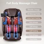 MYNTA 2025 Brown Full Body Shiatsu Massage Chair