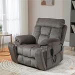 Extra Wide Power Lift Recliner Chair with Massage