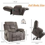 Extra Wide Power Lift Recliner Chair with Massage