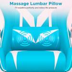 Light Blue Gaming Chair with Massage and Footrest