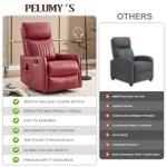 PELUMY 360 Swivel Rocking Recliner with Massage