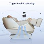 Lifevibe 3D Massage Chair Full Body VibroAcoustic Sonic Wave, SL-Track Zero Gravity Recliner with 25 Auto Modes, Smart Body Scan, Extendable Footrest, Reading Lamp, White