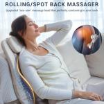 Foldable Back Massager Chair with Heat & Adjustability